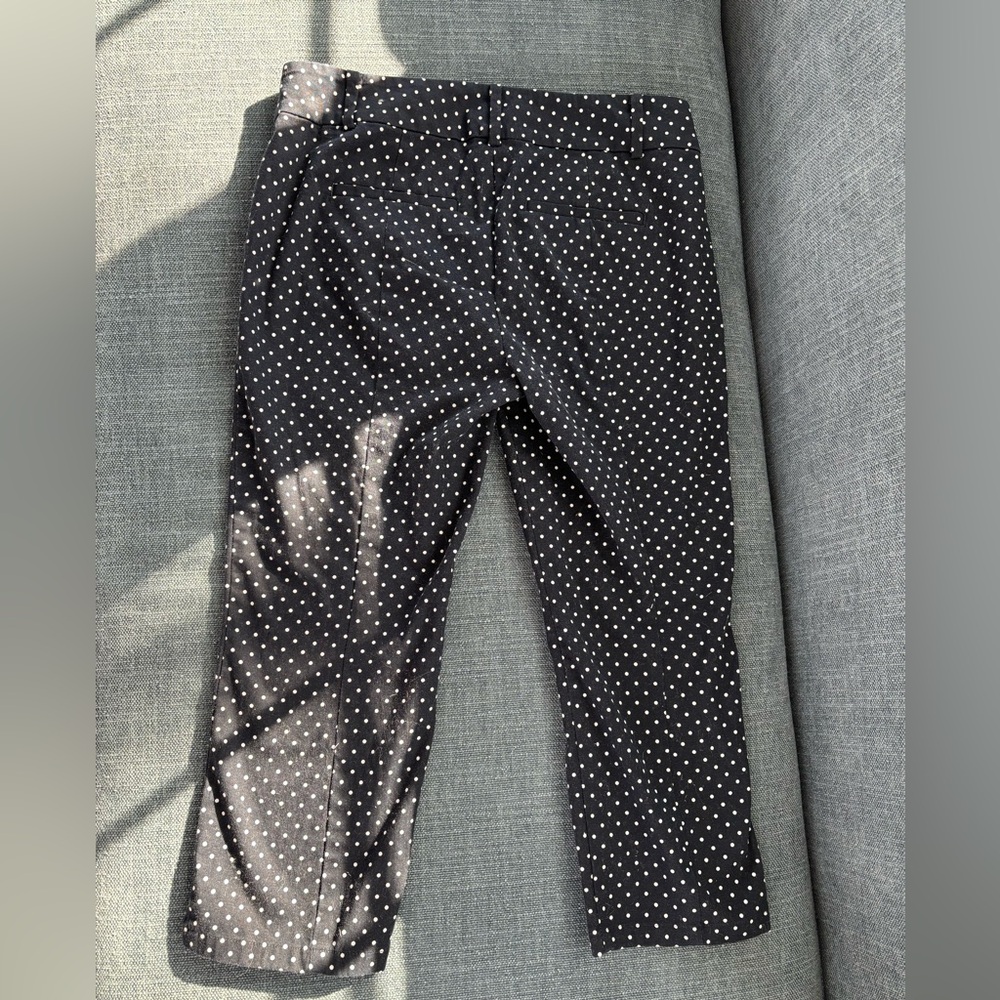 Ann Taylor y2k Black Capris with White Polka Dots - Picture 2 of 5